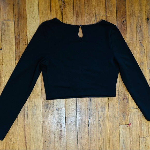 Express Black Lace Accent Blouse - Picture 3 of 3